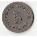 GERMANIA  5 Pfennig 1876 